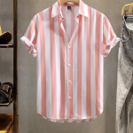 Men's Casual Printed Regular Fit Half Sleeve Formal Shirt