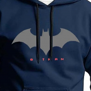 Fleece Batman Design Full Sleeves Hooded Sweatshirt for Men